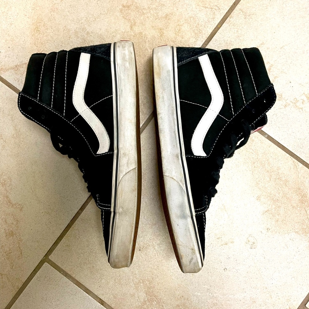 Vans SK8 HI Mens Size 12 Black Canvas High Top Skateboard Shoes Classic Skate hi